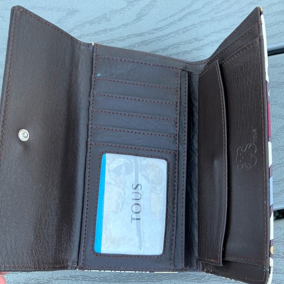 TOUS Leather Wallet Multicolor NWOT - Picture 4 of 8